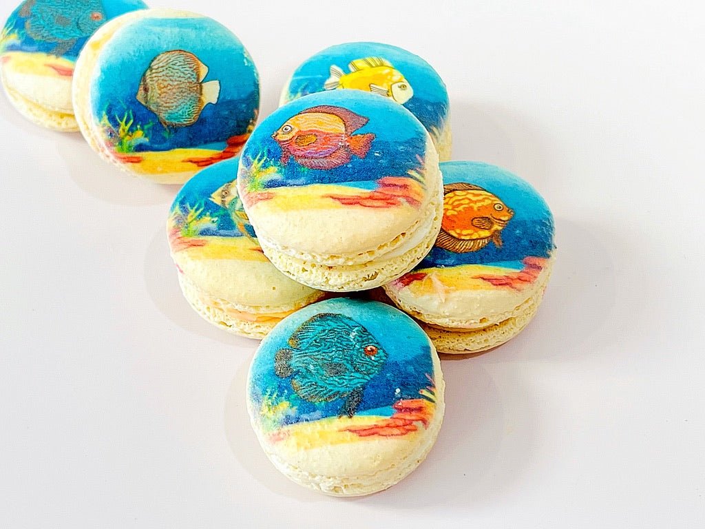 Customizable Discus Fish Lover Macarons - Macaron Centrale6 Pack