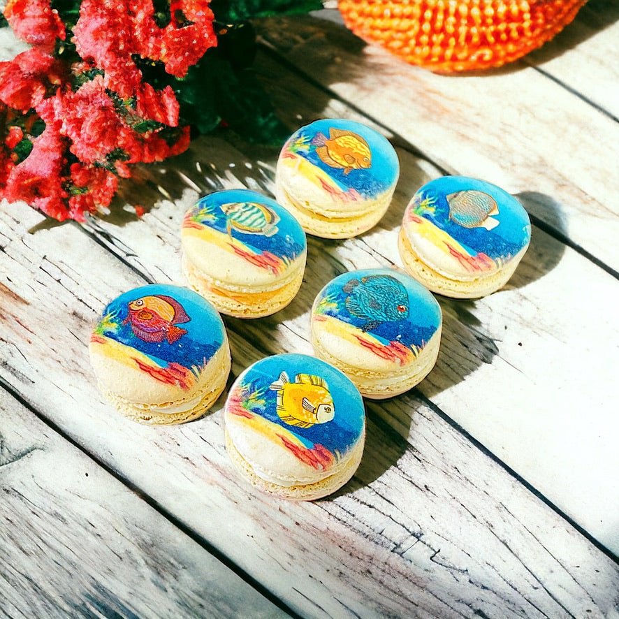 Customizable Discus Fish Lover Macarons - Macaron Centrale6 Pack