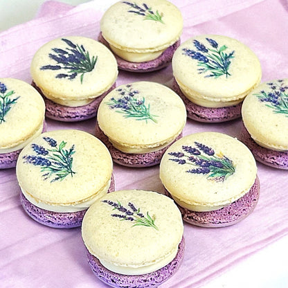 Customizable Lavender French Macarons Set - Macaron Centrale6 Pack