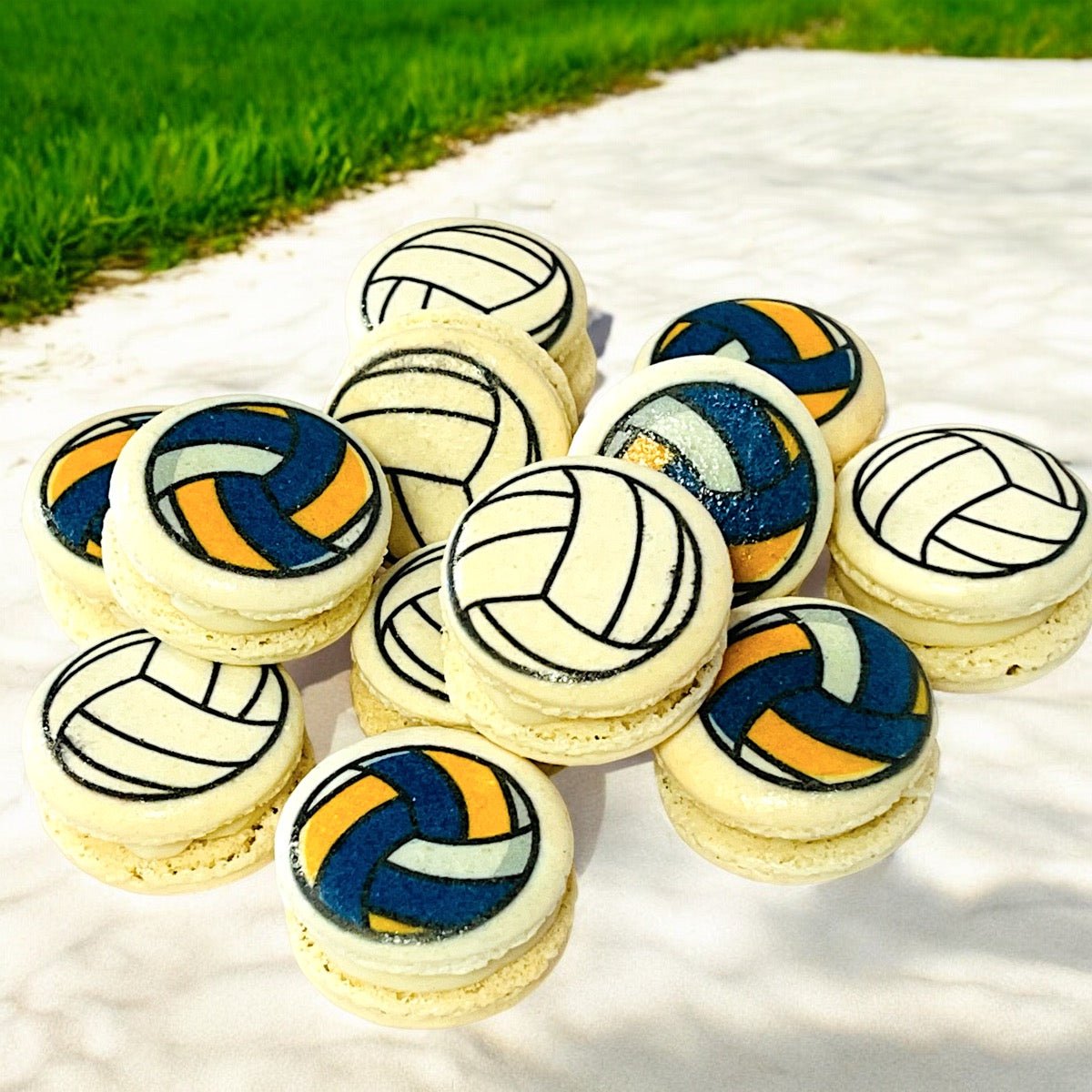 Customizable Valleyball - Themed French Macarons – Pick Your Favorite Flavors! - Macaron Centrale6 PackCombination