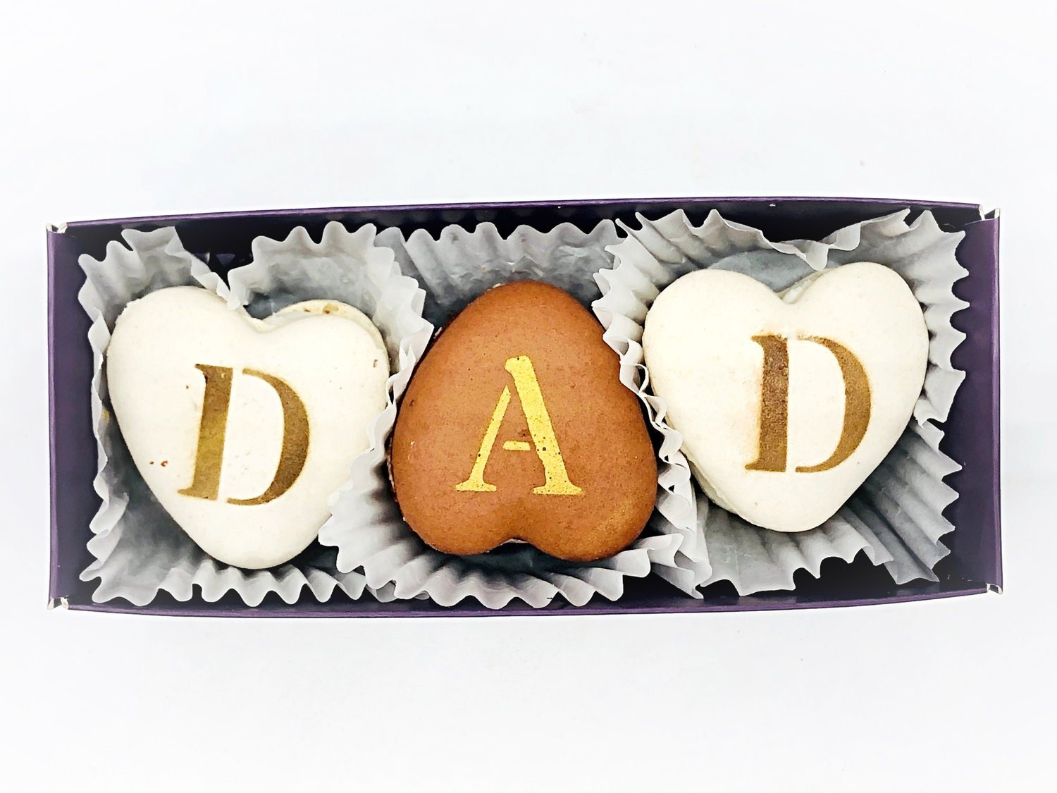 DAD Vegan Heart Macaron | Special gift for special dad! - Macaron CentraleStandard Shipping