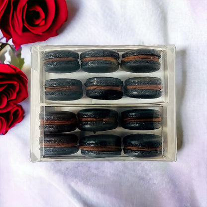 Dark Chocolate Macaron Sucettes En Gros | Available in 24 & 48 Sucettes - Macaron Centrale24 Pack