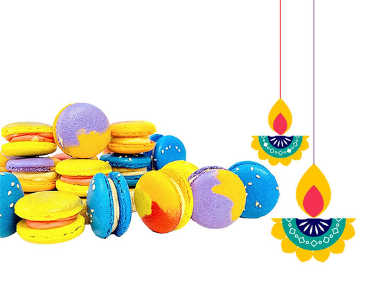 Diwali French Macaron Set | Available in 12 & 24 Pack | A Perfect Gift for Diwali Celebrations - Macaron Centrale12 Pack