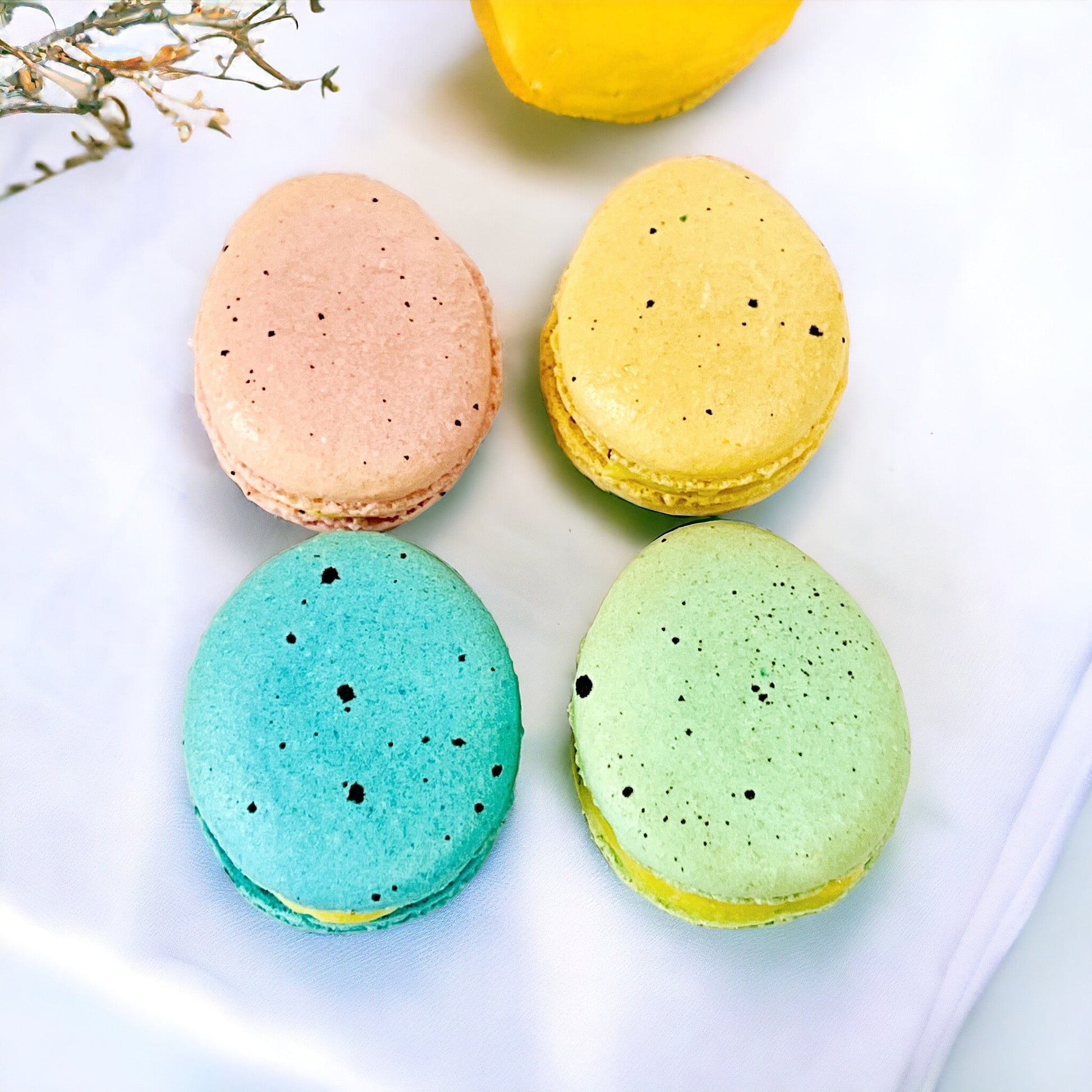 Eggstraordinary Delights: Pastel French Macaron Collection | Available in 4, 12, 24 and 48 Pack. - Macaron Centrale4 Pack