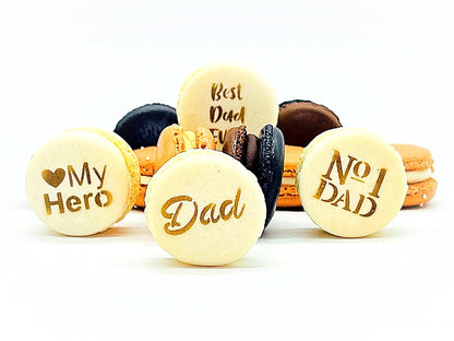 French Macaron Gift Set for Dad | 12 Pack Assortment Vanilla, S'More and Chocolate Caramel - Macaron Centrale
