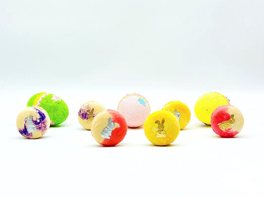 French Macaron Pastel Bunny Set | Gold and Silver Decorated | Available in 6, 12 & 24 pack - Macaron Centrale6 Pack