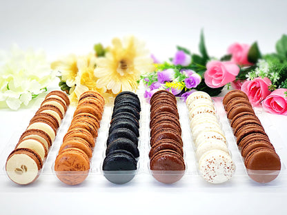 French Macarons | Coffee & Chocolate Set | Available in 48 and 96 Pack - Macaron Centrale48 Pack