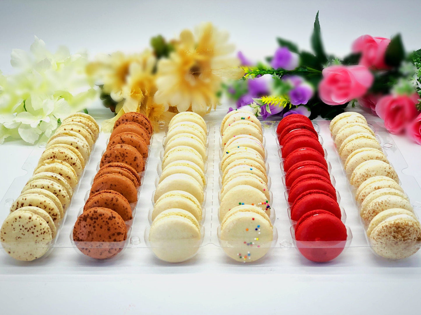 French Macarons | The Birthday Set | Available in 48 and 96 Pack - Macaron Centrale48 Pack