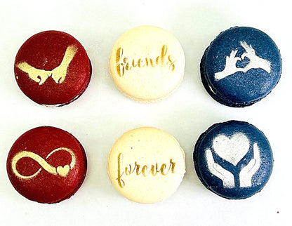 Friendship French Macarons (Assortment) | Available in 6 , 12 & 24 Pack - Macaron Centrale6 Pack