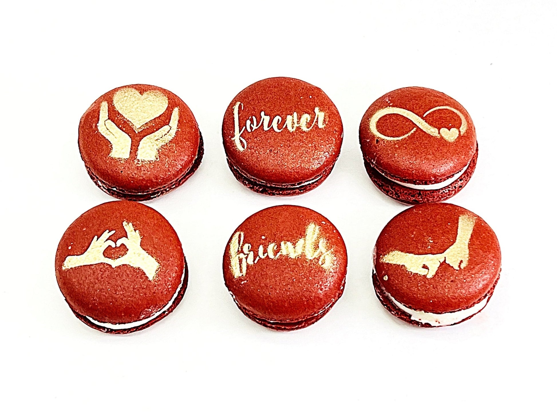 Friendship French Macarons (Red Velvet) | Available in 6 , 12 & 24 Pack - Macaron Centrale6 Pack