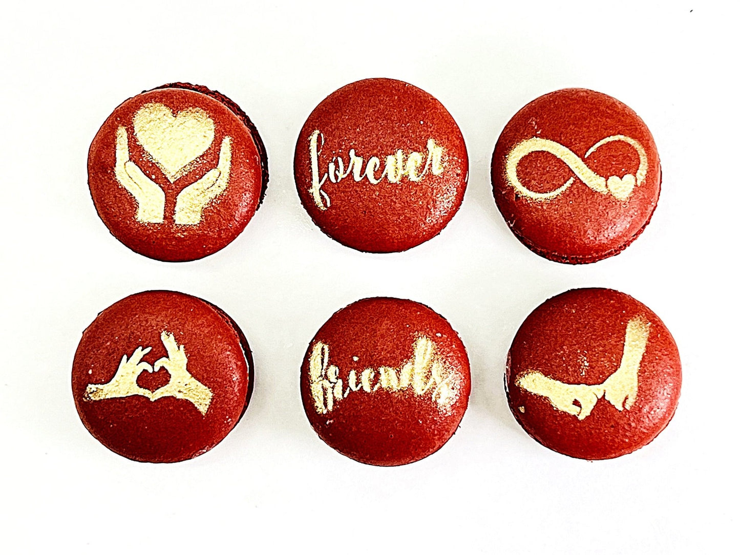 Friendship French Macarons (Red Velvet) | Available in 6 , 12 & 24 Pack - Macaron Centrale6 Pack