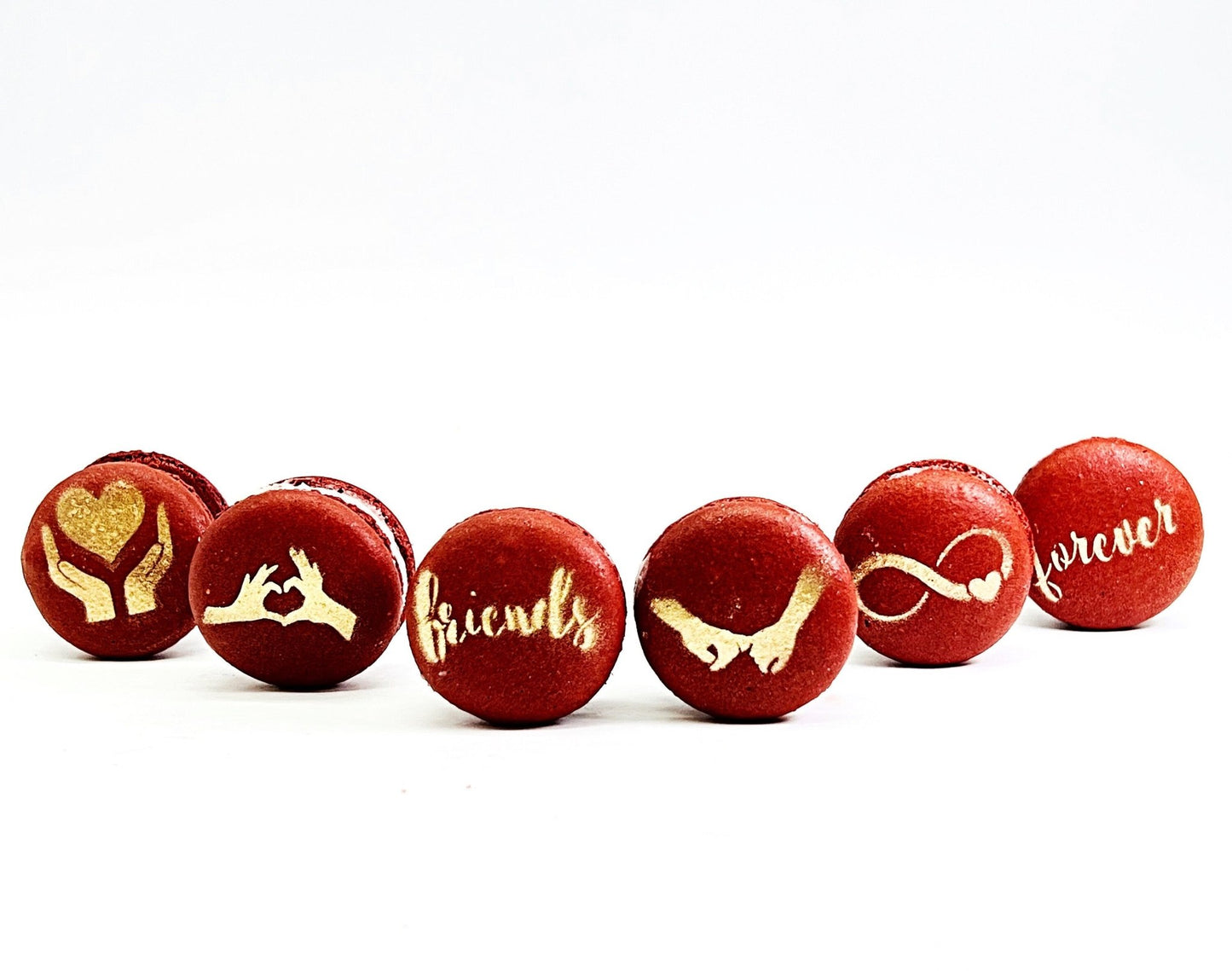 Friendship French Macarons (Red Velvet) | Available in 6 , 12 & 24 Pack - Macaron Centrale6 Pack