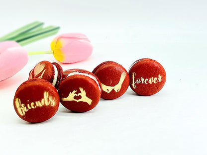 Friendship French Macarons (Red Velvet) | Available in 6 , 12 & 24 Pack - Macaron Centrale6 Pack