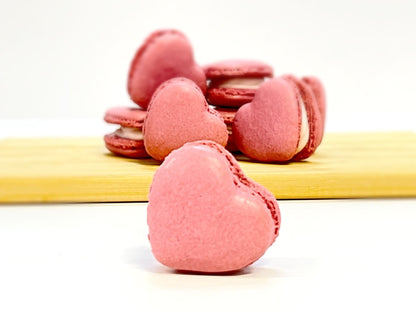 Fuchsia Heart French Macarons | Ideal for Valentine's Day gifts, birthdays, weddings, anniversaries and more - Macaron CentraleDefault (Cranberry)12 Pack