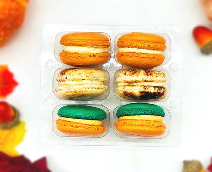 Give Thanks! 6 French Macaron Value Pack | Carrot, Pumpkin Buttercream and Caramel Pecan Cheesecake Macarons - Macaron Centrale