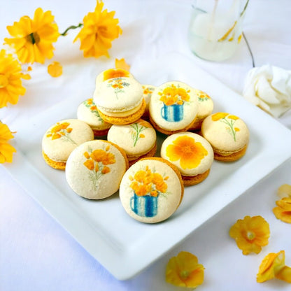 Golden Poppy Macaron | Packs of 6, 12, or 24 - Macaron Centrale6 Pack