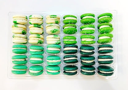 Green Vibe: A Flavorful Quartet of French Macarons in One Set | (Apple Cheesecake, Apple, Lime and Green Velvet) | 36 Pack - Macaron Centrale