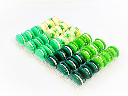 Green Vibe: A Flavorful Quartet of French Macarons in One Set | (Apple Cheesecake, Apple, Lime and Green Velvet) | 36 Pack - Macaron Centrale