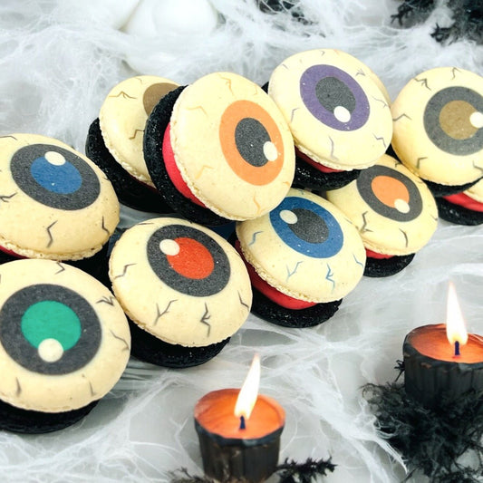 Halloween Eyeball Macarons - Macaron Centrale6 Pack