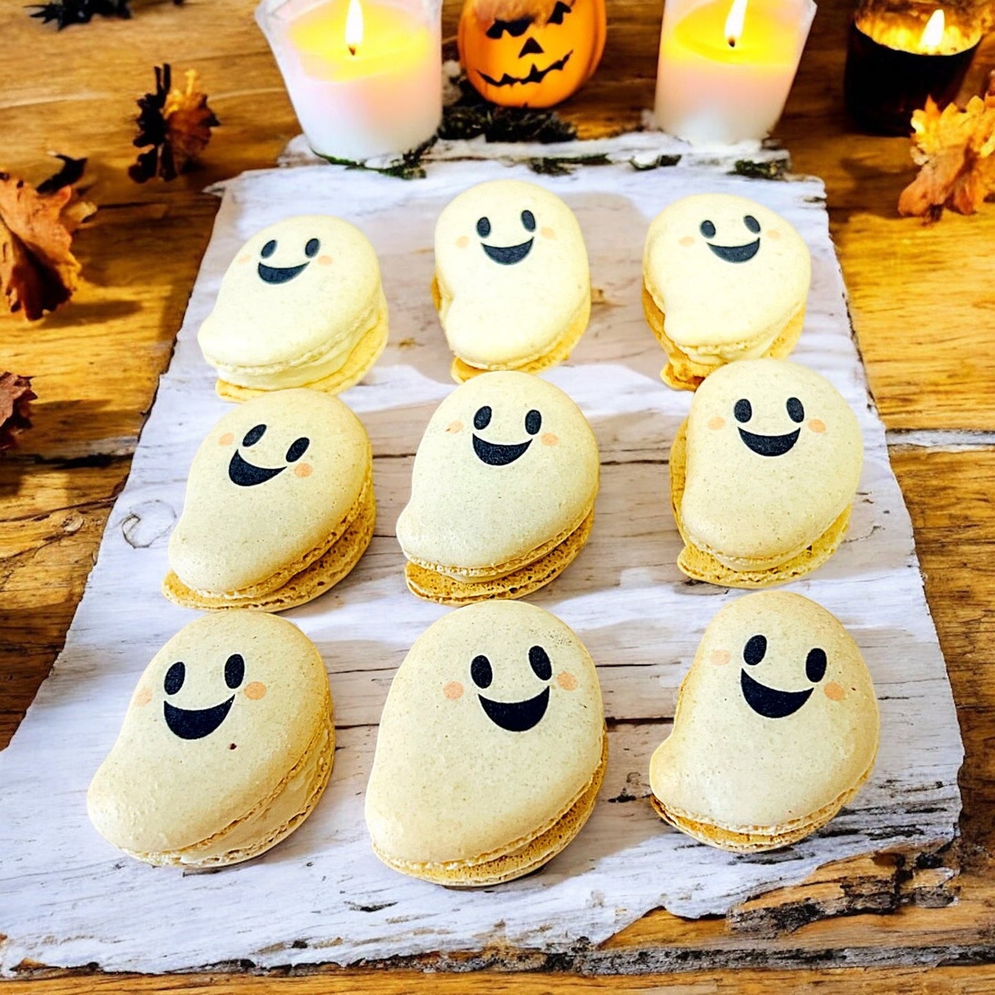 Halloween Ghost Macaron Trio – 6, 12, or 24 Pack - Macaron CentraleHalloween6 Pack