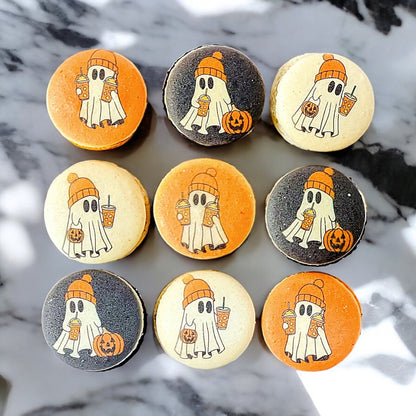 Halloween Ghost Macaron Trio - Custom Flavors - Assorted Pack Sizes - Macaron Centrale6 Pack