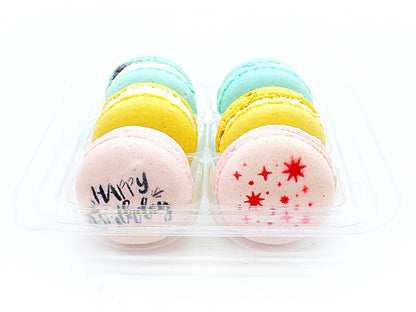 Happy Birthday Princess French Macaron Set | Personalized Macaron | Available in 6, 12 and 24 Pack - Macaron Centrale6 pack