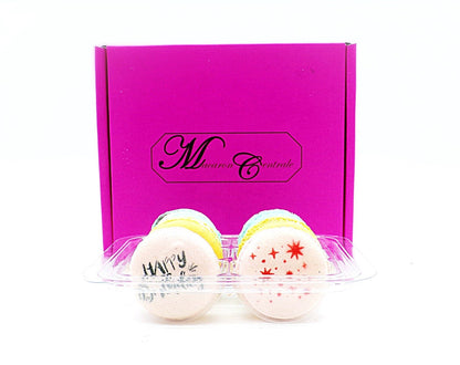 Happy Birthday Princess French Macaron Set | Personalized Macaron | Available in 6, 12 and 24 Pack - Macaron Centrale6 pack