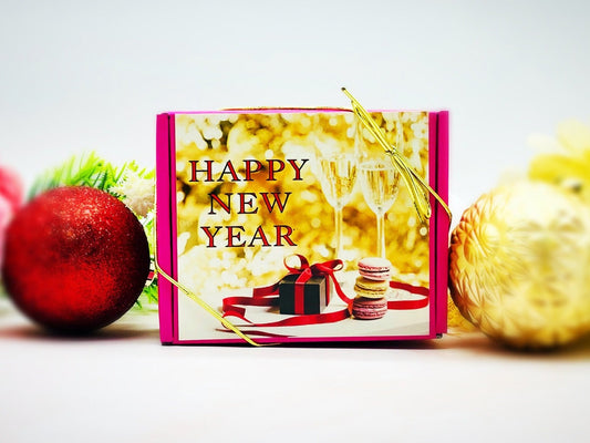 Happy New Year 6 Pack Macaron Gift Box - Macaron CentraleBirthday Cake