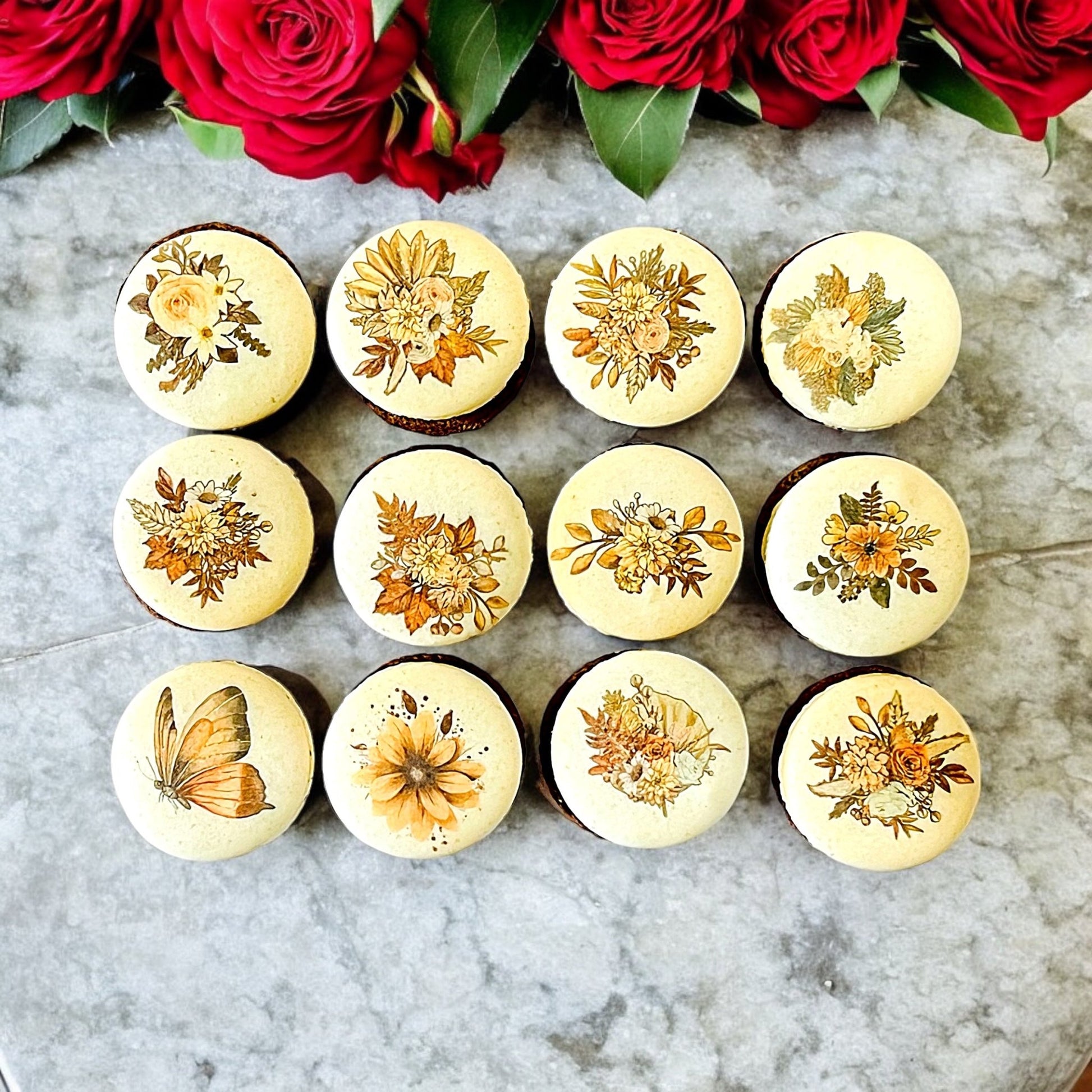 Harvest Dreams Collection | Autumn Blooms French Macarons - Macaron CentraleFall6 Pack