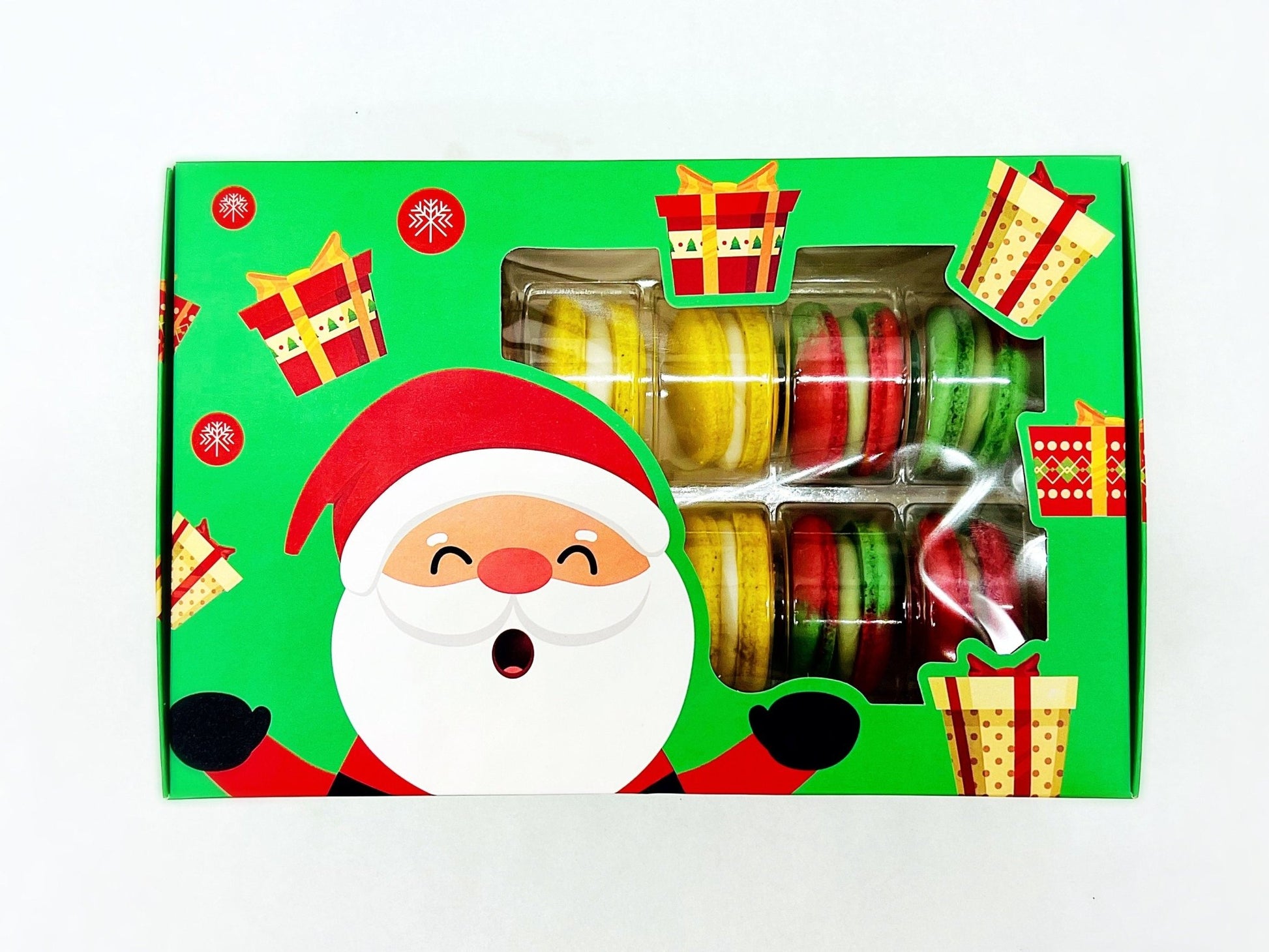 Holiday Gift Box Surprise Me! 12 Pack Vegan French Macarons Set | Dairy Free | 12 Different Flavors of Fun! - Macaron Centrale