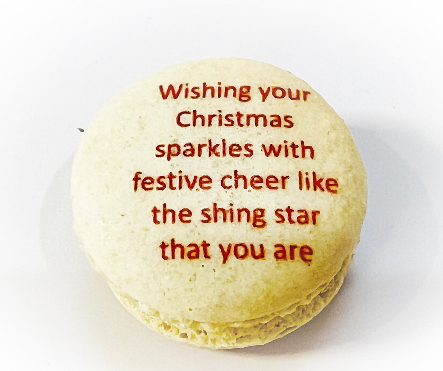 Personalized Christmas Wishes: Customizable French Macaron Set | Available in 6, 12 and 24 pack.