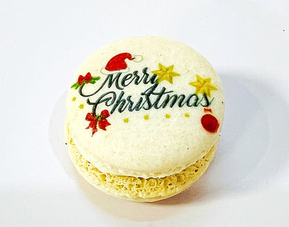 Personalized Christmas Wishes: Customizable French Macaron Set | Available in 6, 12 and 24 pack.