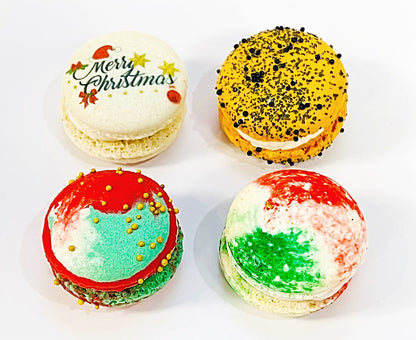 Personalized Christmas Wishes: Customizable French Macaron Set | Available in 6, 12 and 24 pack.