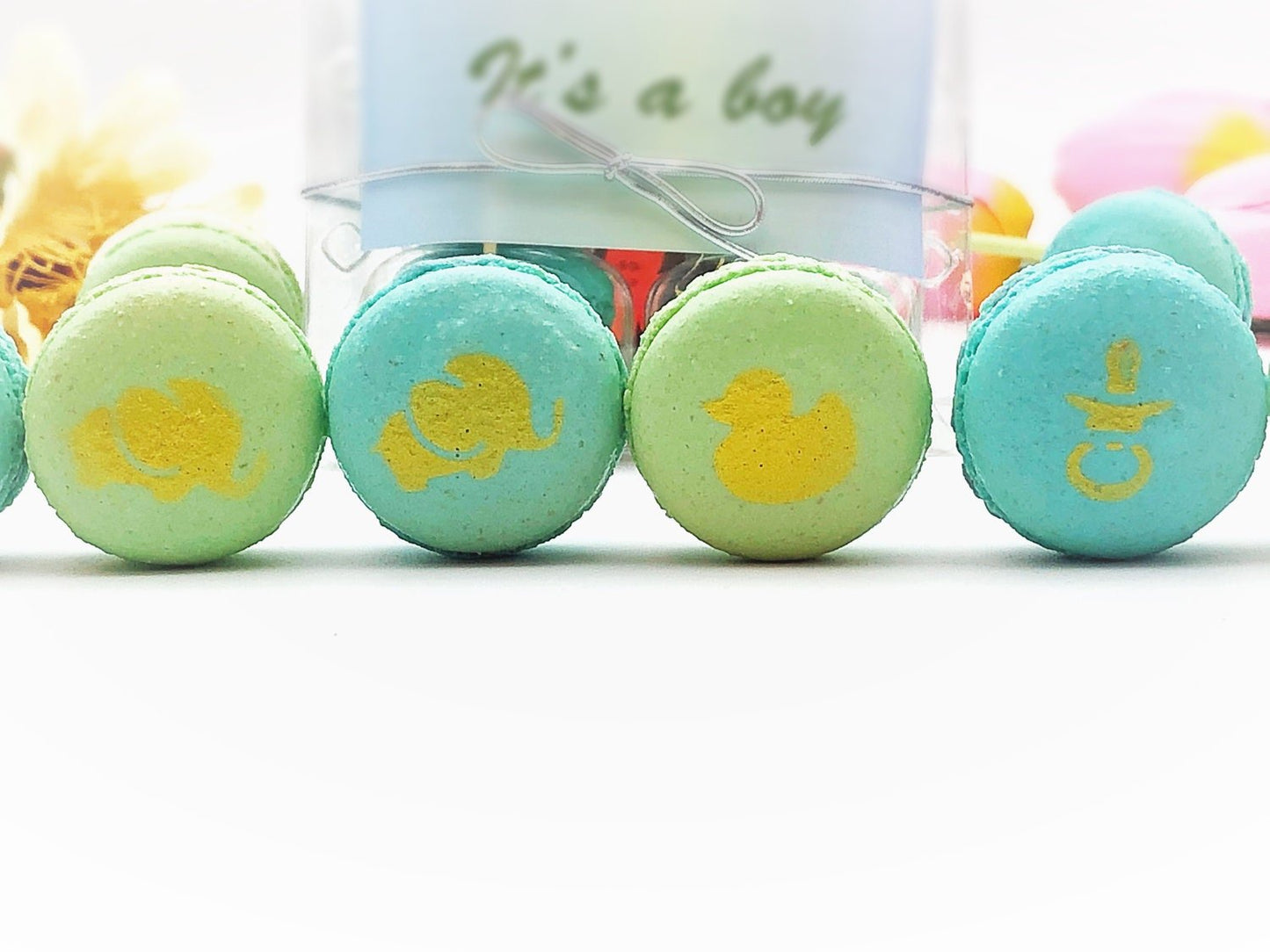 It's a Boy! | 6 Pack French Macarons | Perfect for your next gender reveal celebration - Macaron CentralePlain