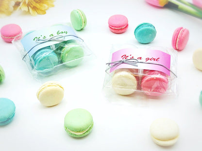 It's a Boy! | 6 Pack French Macarons | Perfect for your next gender reveal celebration - Macaron CentralePlain