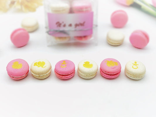 It's a Girl! | 6 Pack French Macarons | Perfect for your next gender reveal celebration - Macaron CentralePlain