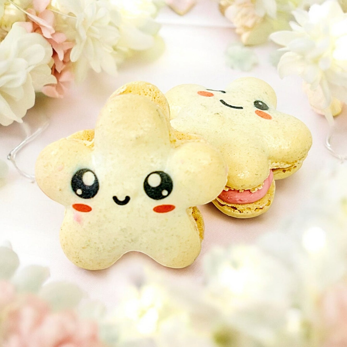 Kawaii Star Macarons – Cute Faces & Delicious Filling - Macaron Centrale5 Pack