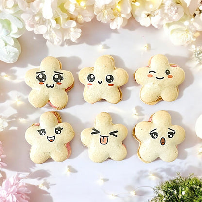 Kawaii Star Macarons – Cute Faces & Delicious Filling - Macaron Centrale5 Pack