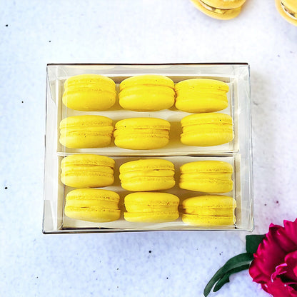 Lemon Cream Macaron Sucettes En Gros | Available in 24 & 48 Sucettes - Macaron Centrale24 Pack