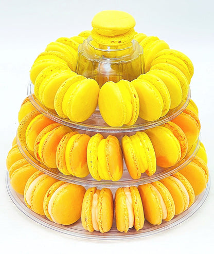 Lemon Orange Vegan French Macaron | Choose your Own flavors | Macaron Tower Included - Macaron Centrale3 Tier = 24