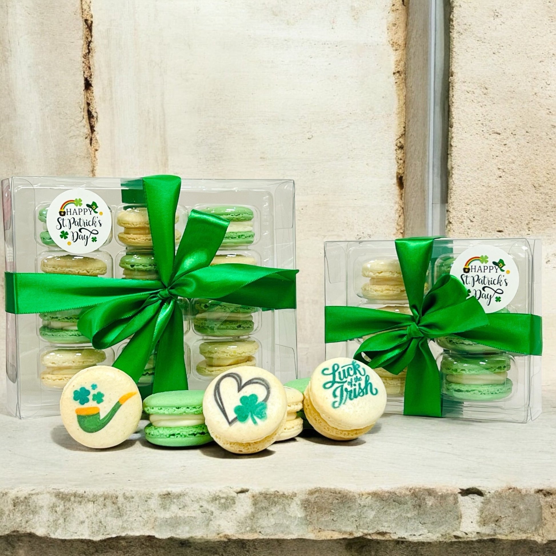 Luck of the Irish Macaron Gift Box (6 & 12 - Pack Options) - Macaron CentraleSt. Patrick's DayDefault Flavor - Classic Vanilla | Apple6 Pack