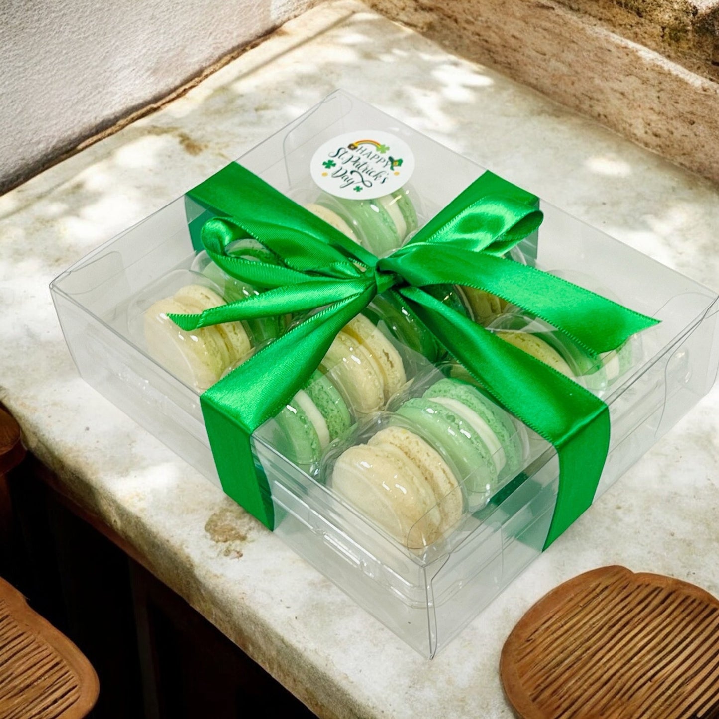 Luck of the Irish Macaron Gift Box (6 & 12 - Pack Options) - Macaron CentraleSt. Patrick's DayDefault Flavor - Classic Vanilla | Apple6 Pack