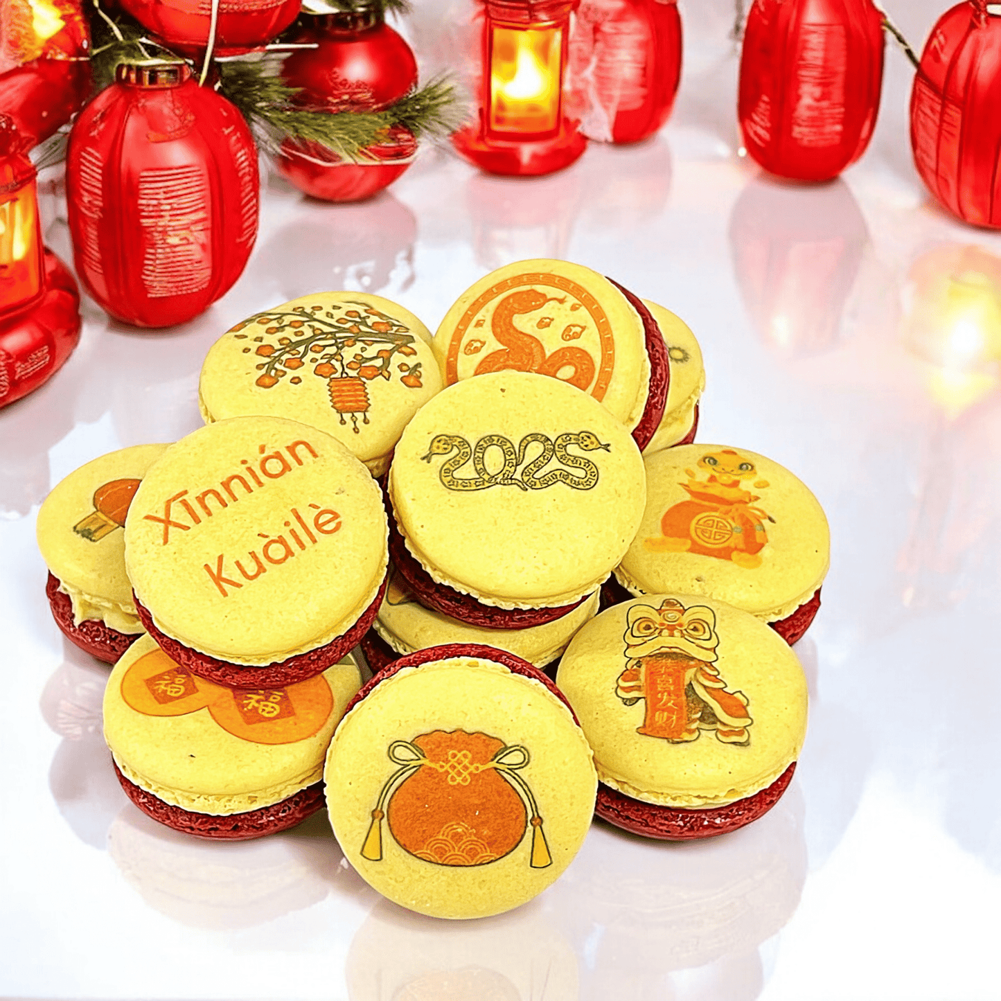 Lunar New Year Macaron Gift Box – Customizable Flavors, Elegant Presentation - Macaron CentraleLunar New Year6 Pack