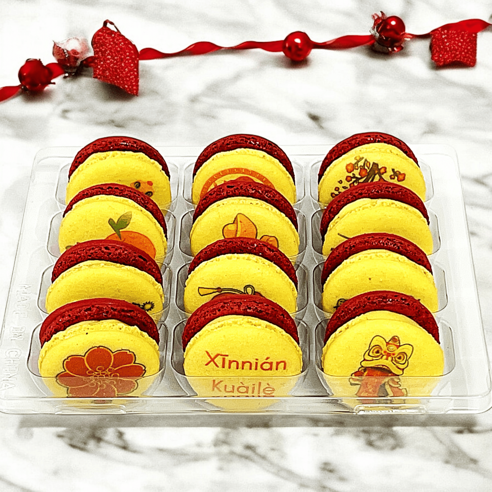 Lunar New Year Macaron Gift Box – Customizable Flavors, Elegant Presentation - Macaron CentraleLunar New Year6 Pack