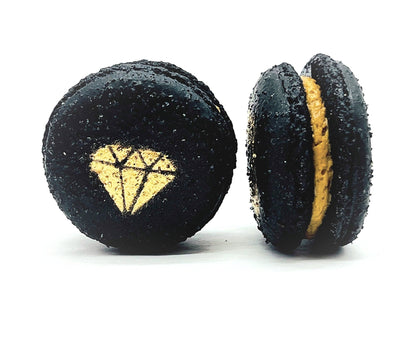 Luxe Mac | French Macarons with Diamond Airbrush | Available in 6, 12 and 24 Pack - Macaron CentraleBlackberry6 Pack