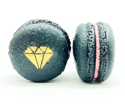 Luxe Mac | French Macarons with Diamond Airbrush | Available in 6, 12 and 24 Pack - Macaron CentraleBlackberry6 Pack