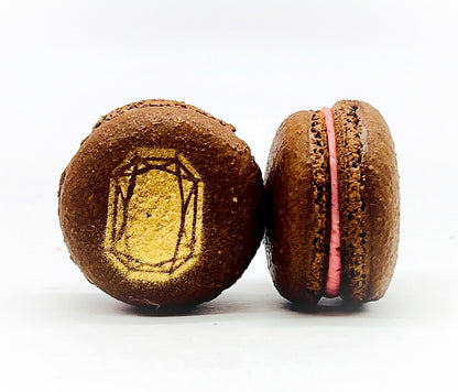 Luxe Mac | French Macarons with Emerald Cut Airbrush | Available in 6, 12 and 24 Pack - Macaron CentraleBlackberry6 Pack