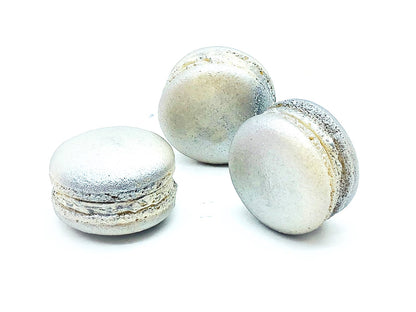 Luxe Mac | Silver Macarons Ideal for celebratory events. - Macaron Centrale6 Pack