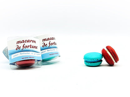 Macaron de Fortune | Fortune (French) Cookies | Blueberry & Red Velvet Macarons - Macaron Centrale2 Set