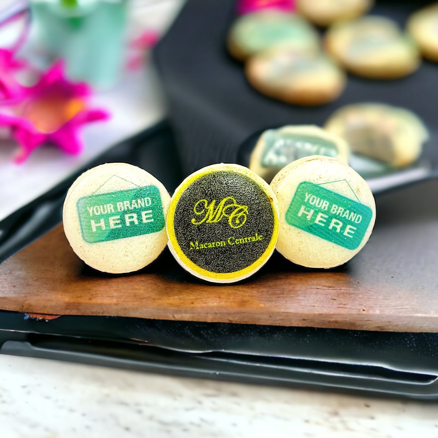 MACx Exclusive: Personalize Your Brand with Custom - Printed Macarons - Macaron Centralewholesale36 Pack